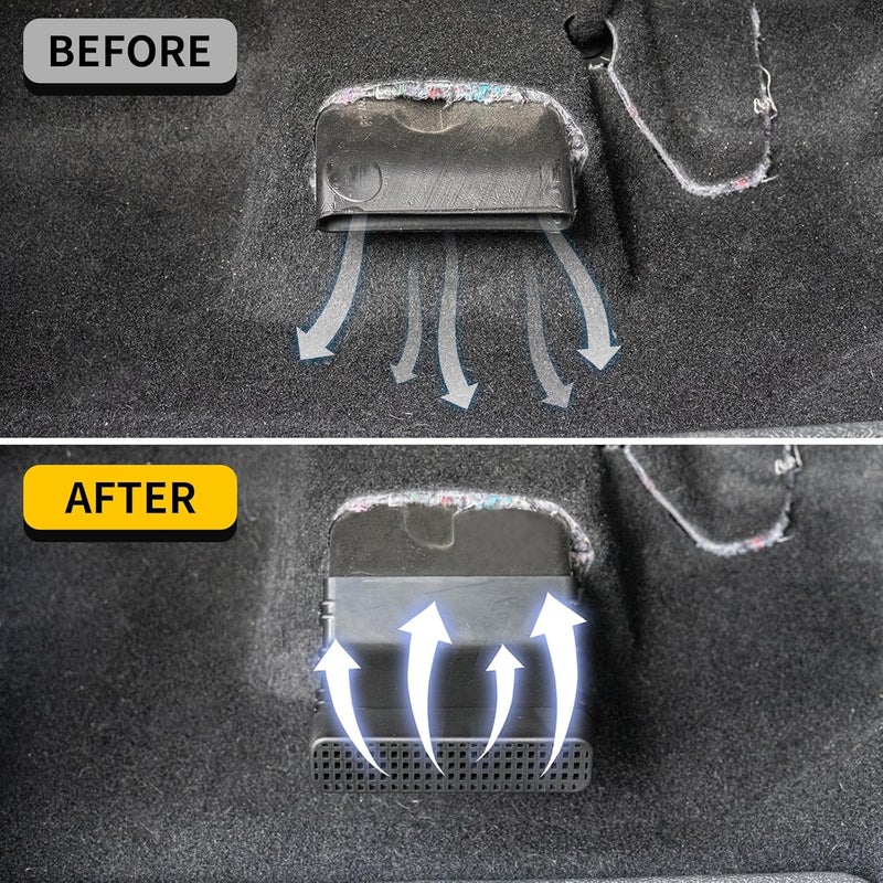 Maxzina Under Seat Vent Deflectors Compatible with 2022-2025 Ford Maverick (Not for 2025 Lariat) Rear Air Conditioning Vent Cover Plug-in Rear Floor AC Vent Filter for 2024 Maverick Accessories - Image 2